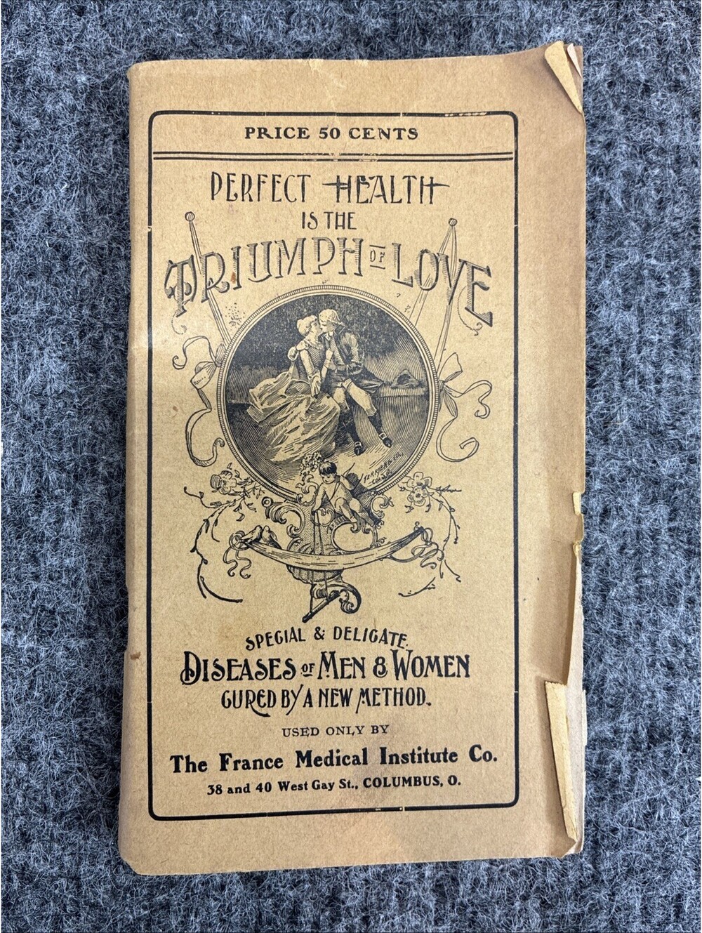 Antique c1895-190 France Medical Institute Booklet Syphilis Impotency Ephemera